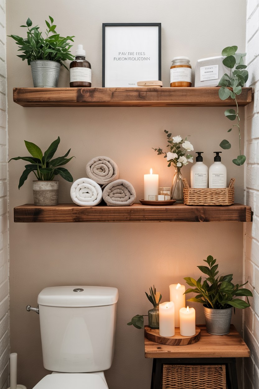 Spa Bathroom Shelving Ideas: Luxury Bathroom Organization Decor