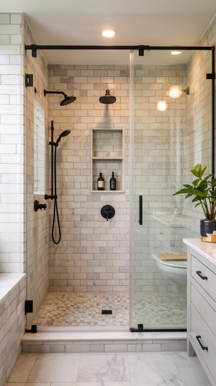 Small Minimalist Bathroom With Shower Design Ideas for Tiny Spaces