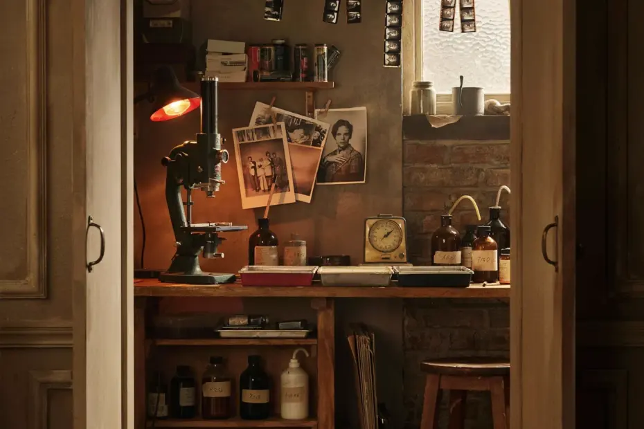 Compact Photography Gear Cabinet for Small Studio Darkroom Setup