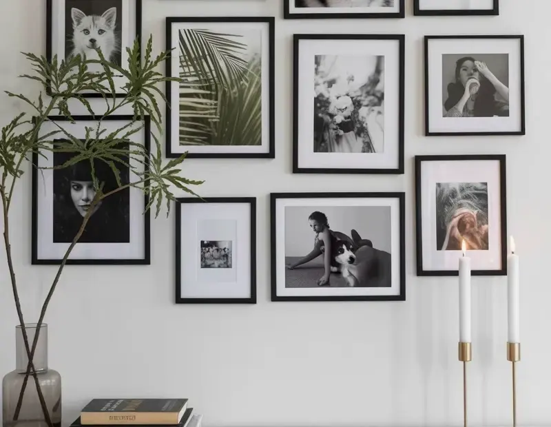 DIY Black and White Gallery Wall - Budget Friendly Photo Wall